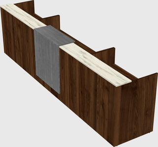 Modern long reception desk