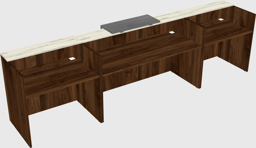 Modern long reception desk