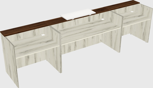 Modern long reception desk