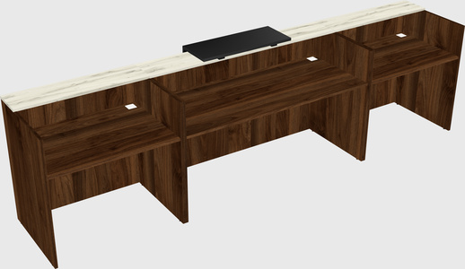 Modern long reception desk
