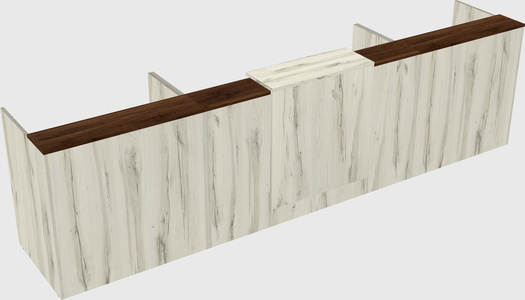 Modern long reception desk