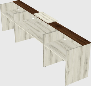 Modern long reception desk