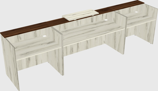 Modern long reception desk