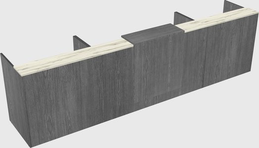Modern long reception desk