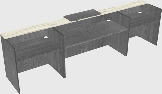 Modern long reception desk