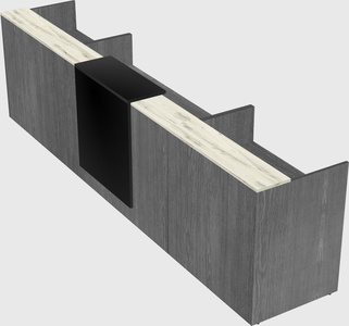 Modern long reception desk