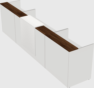 Modern long reception desk