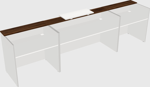 Modern long reception desk