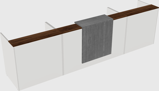 Modern long reception desk