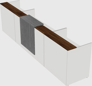 Modern long reception desk