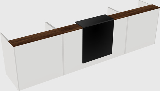 Modern long reception desk