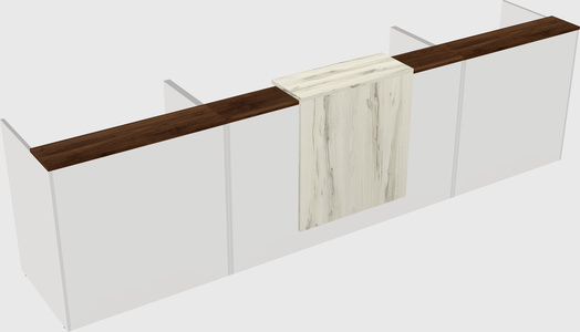 Modern long reception desk