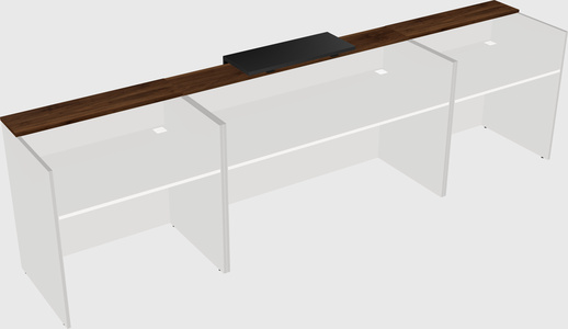 Modern long reception desk