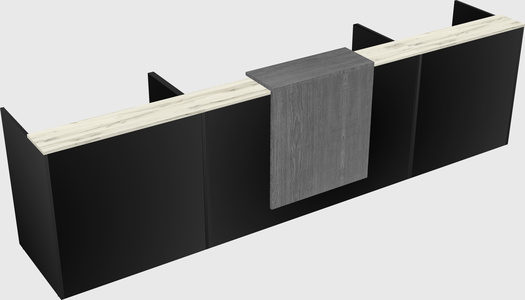 Modern long reception desk