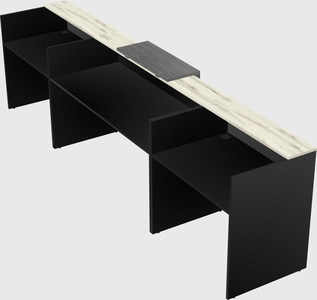 Modern long reception desk