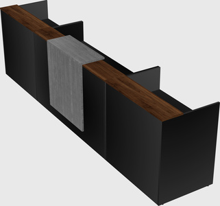 Modern long reception desk