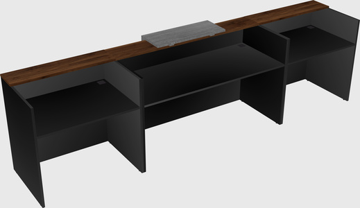 Modern long reception desk