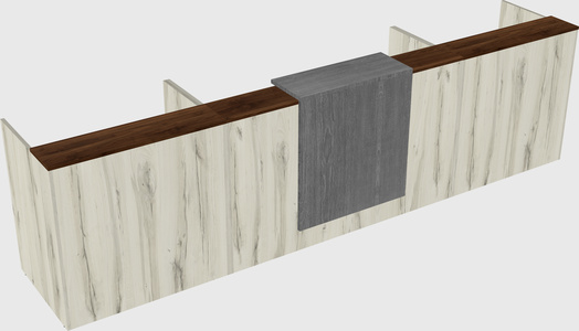 Modern long reception desk