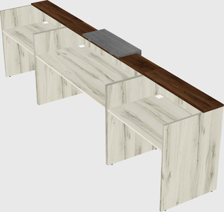 Modern long reception desk