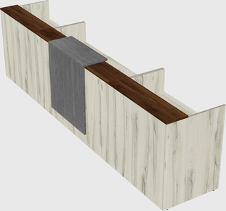 Modern long reception desk