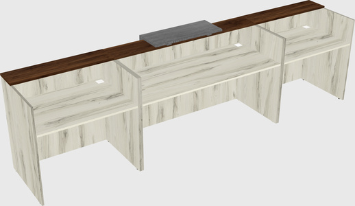 Modern long reception desk