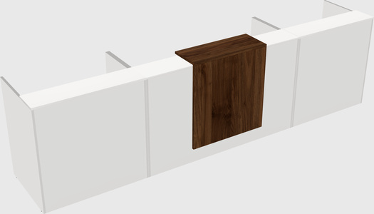 Modern long reception desk