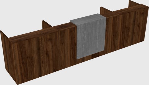 Modern long reception desk