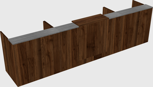 Modern long reception desk