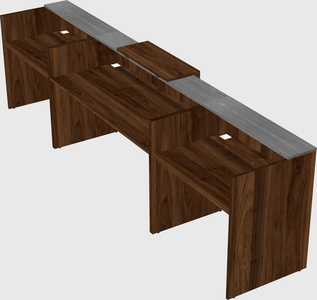 Modern long reception desk