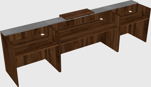 Modern long reception desk