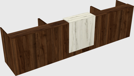 Modern long reception desk
