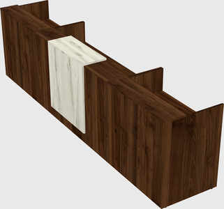 Modern long reception desk