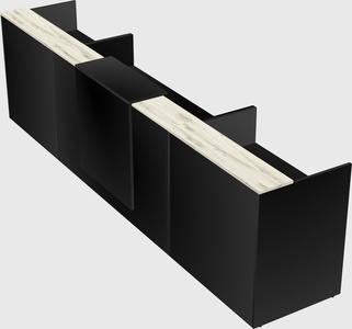 Modern long reception desk