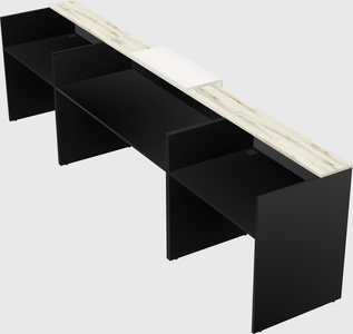 Modern long reception desk