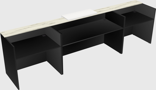 Modern long reception desk