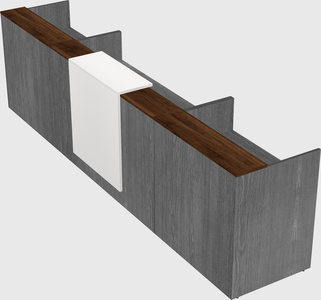 Modern long reception desk