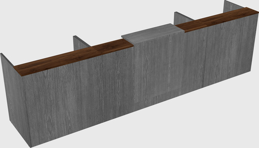 Modern long reception desk