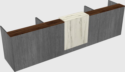 Modern long reception desk