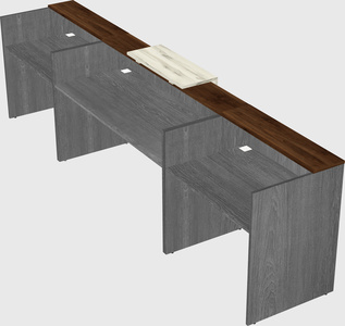 Modern long reception desk