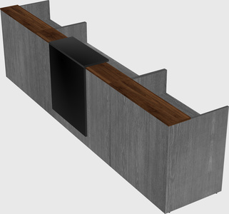 Modern long reception desk