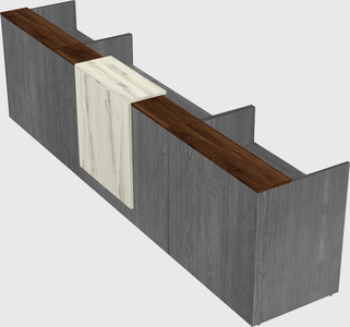 Modern long reception desk