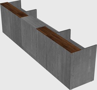 Modern long reception desk