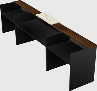 Modern long reception desk