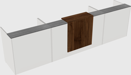 Modern long reception desk