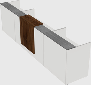 Modern long reception desk