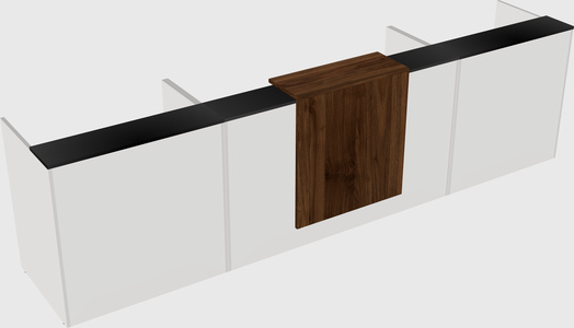 Modern long reception desk
