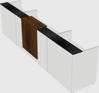Modern long reception desk