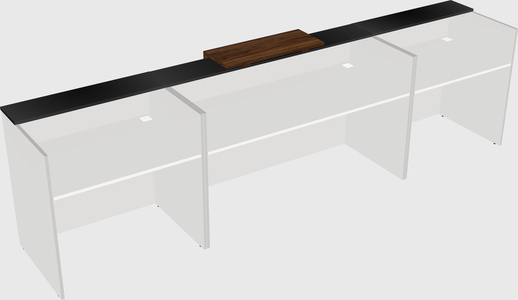 Modern long reception desk