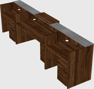 Modern long reception desk