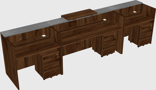 Modern long reception desk